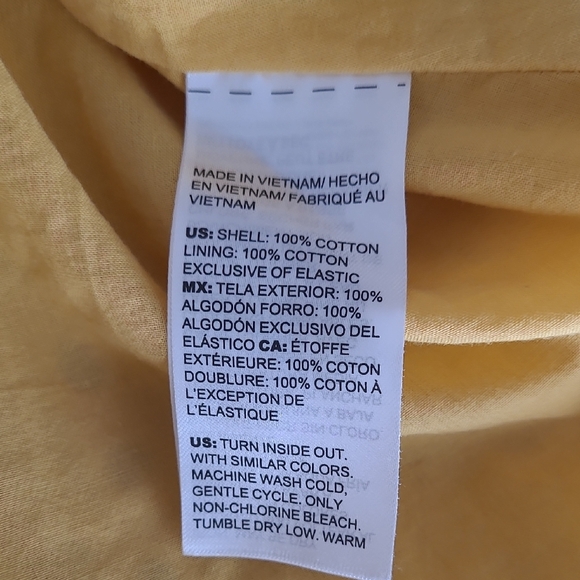 Chico's Mustard Eyelet Midi Dress Size 12 - Picture 8 of 11